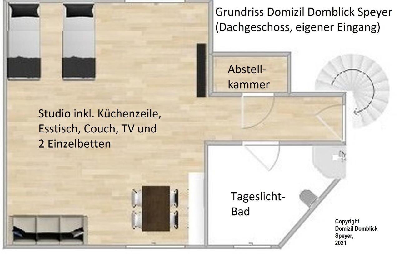 Domizil Domblick Speyer City, Garage, 50M2 Exterior photo