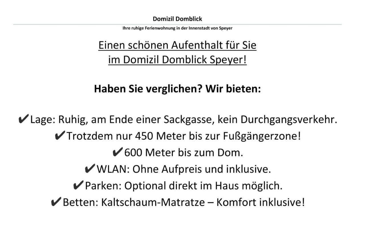 Domizil Domblick Speyer City, Garage, 50M2 Exterior photo